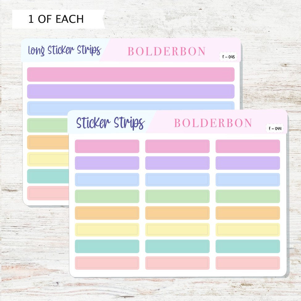 Sticker Deviders STICKER STRIPS Colorful || Planner Stickers, Dividers, Functional ...