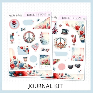 Kit adesivi per diario // Incontriamoci a luglio