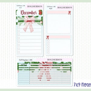 Set met briefjes van 7 x 9 DECEMBER || Stickerset planner voor Erin Condren-dashboard, kerst, feestdagen