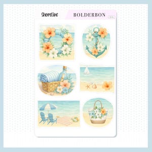 SHORELINE || Decorative Scene Journal Stickers