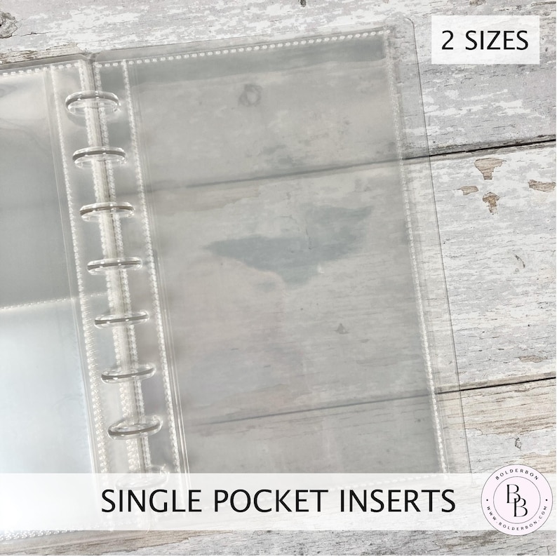 Single Pocket Inserts Discbound • Single or Set of 10 • Clear Storage ...
