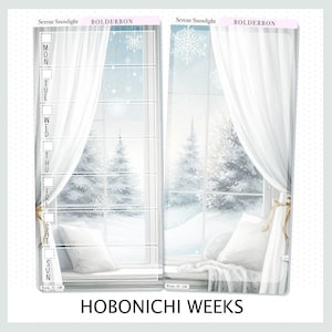 Kit de adesivos para planejador Hobonichi Weeks || SERENE SNOWLIGHT