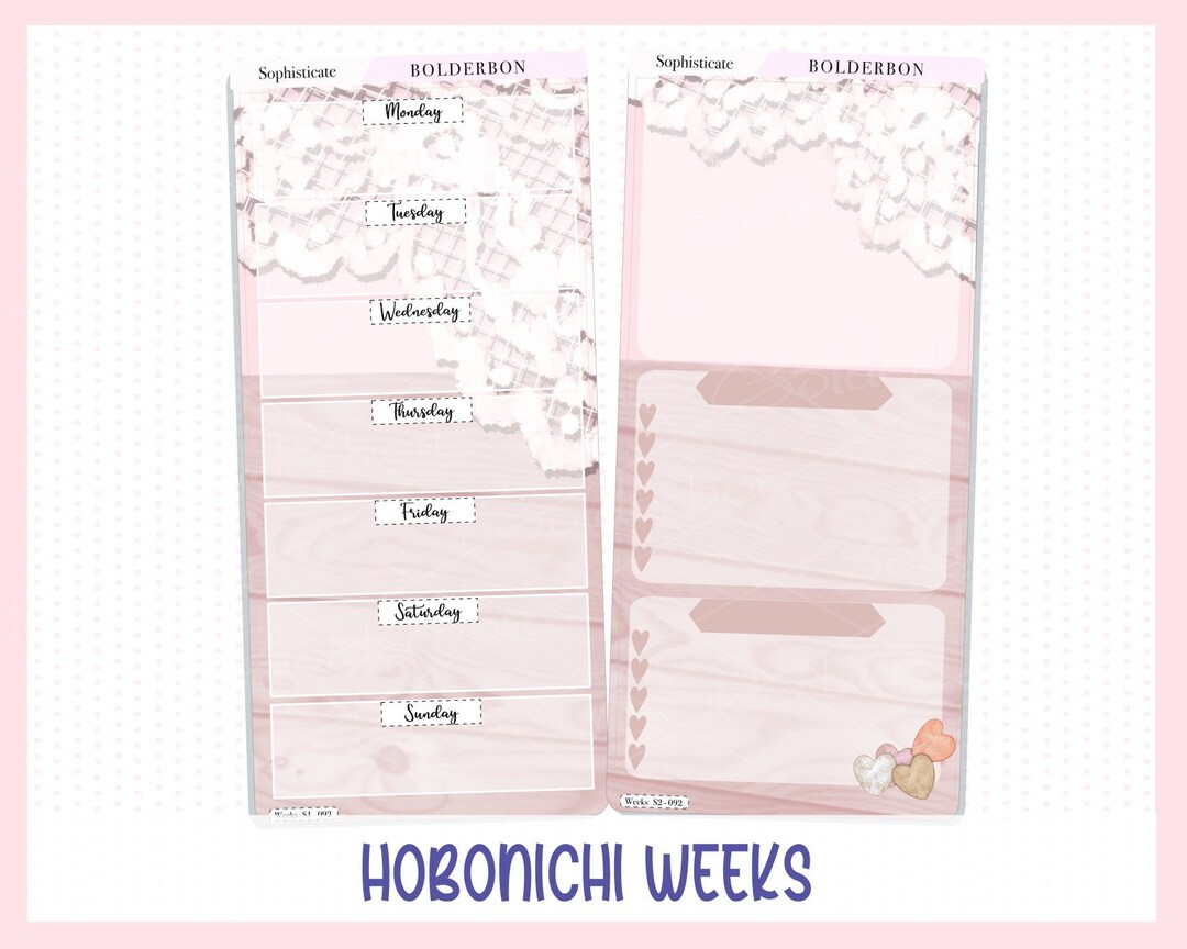 SOPHISTICATE Hobonichi Weeks Weekly Planner Sticker Kit - Etsy