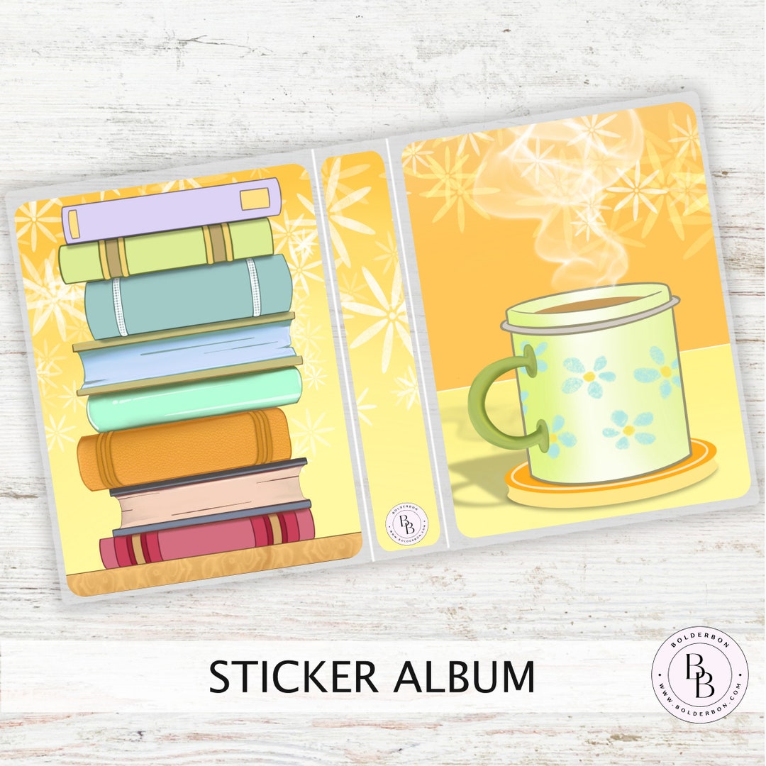 COFFEE BOOK LOVER Sticker Album || 6x8 Jumbo and Mini Sampler, Sticker ...