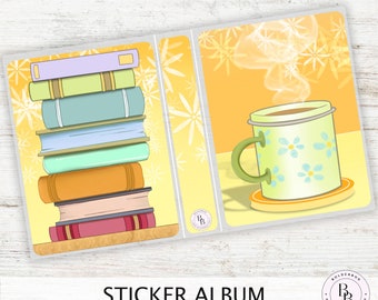 COFFEE BOOK LOVER Sticker Album || 6x8 Jumbo and Mini Sampler, Sticker Book, Sticker Storage, Photo Album