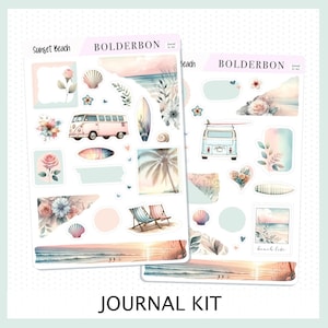 Journal Sticker Kit || SONNENUNTERGANG STRAND