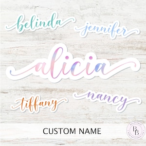Stickers prénoms personnalisés || Étiquettes personnalisées Word Text