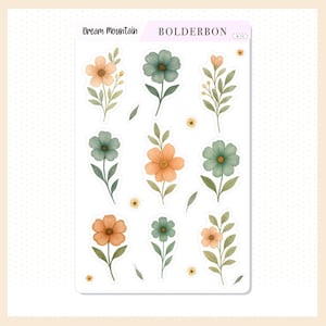 DREAM MOUNTAIN FLORALS || Estetyczne naklejki kwiatowe do dzienników, planerów i nie tylko!