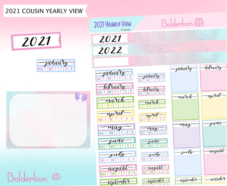 2021 HOBONICHI COUSIN Yearly View Monthly Headers Calendar | Etsy
