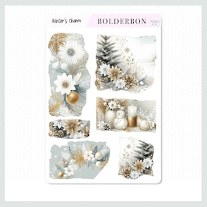 WINTER&#39;S CHARM || Torn Pieces Journal Stickers