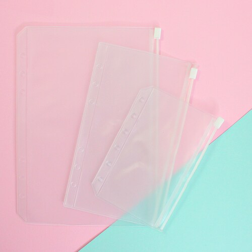 Planner Zipper Pouch A5 Personal Size Pocket Frost Clear Etsy
