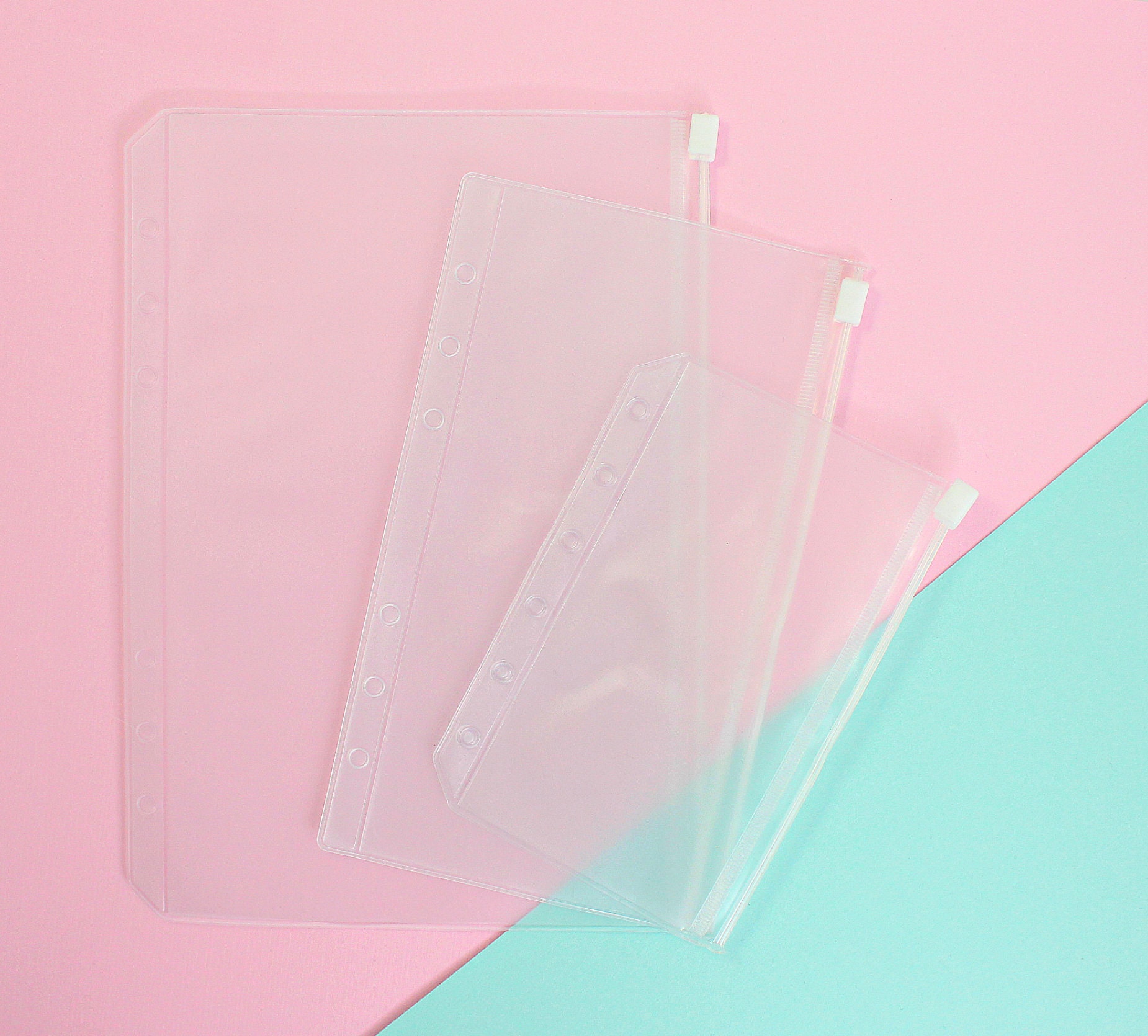 Crystal Clear Pockets for Planners to Store Planner Cards 