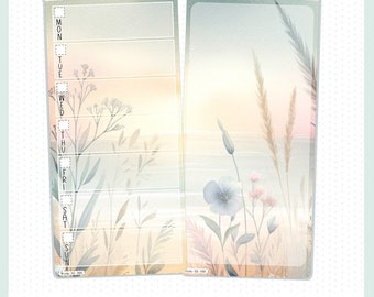 COASTAL WHISPERS Hobonichi Weeks || Planner Sticker Kit