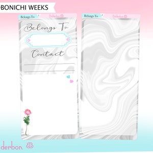 BELONGS TO Hobonichi Weeks || Full Page Name Plate Stickers Cute Hand Drawn Planner Sticker Kit
