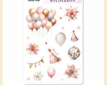 Golden Hour • Journal Sticker Sheet • New Year's Celebration