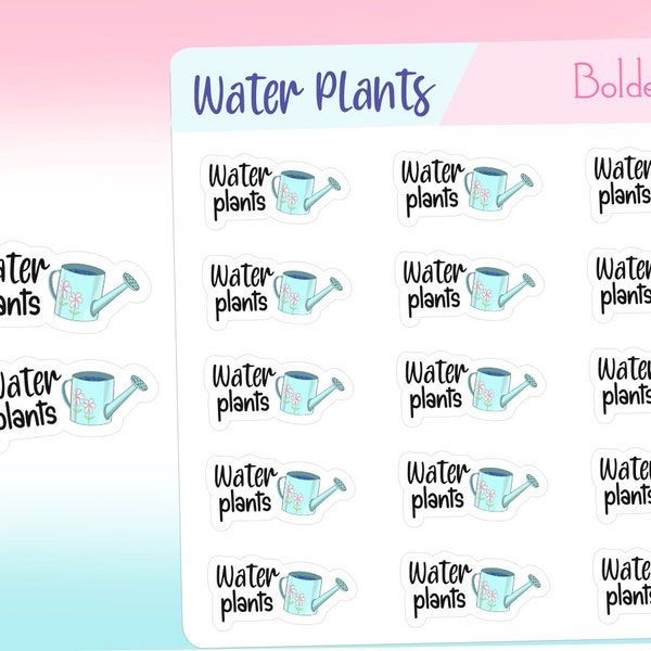 WATER PLANTS || Planner Stickers, Hand Drawn, flowers, gardening, Functional