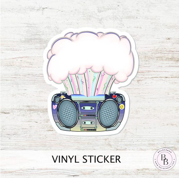 BOOMBOX || Vinyl Sticker Decal, 80's lover Gift, Perfect for Planners, Laptops, Journals, and Craft Projects