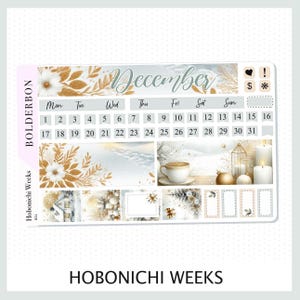 DECEMBER Hobonichi-weken || Maandplannerstickers, winterbedel, winterstickerset