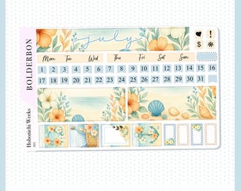 July • Hobonichi Weeks • Monthly Sticker Kit • Planner Stickers