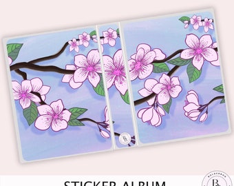 CHERRY BLOSSOM Sticker Album ||  6x8 Jumbo, Hobonichi, Mini Sampler, Sticker Book, Sticker Storage, Photo Album