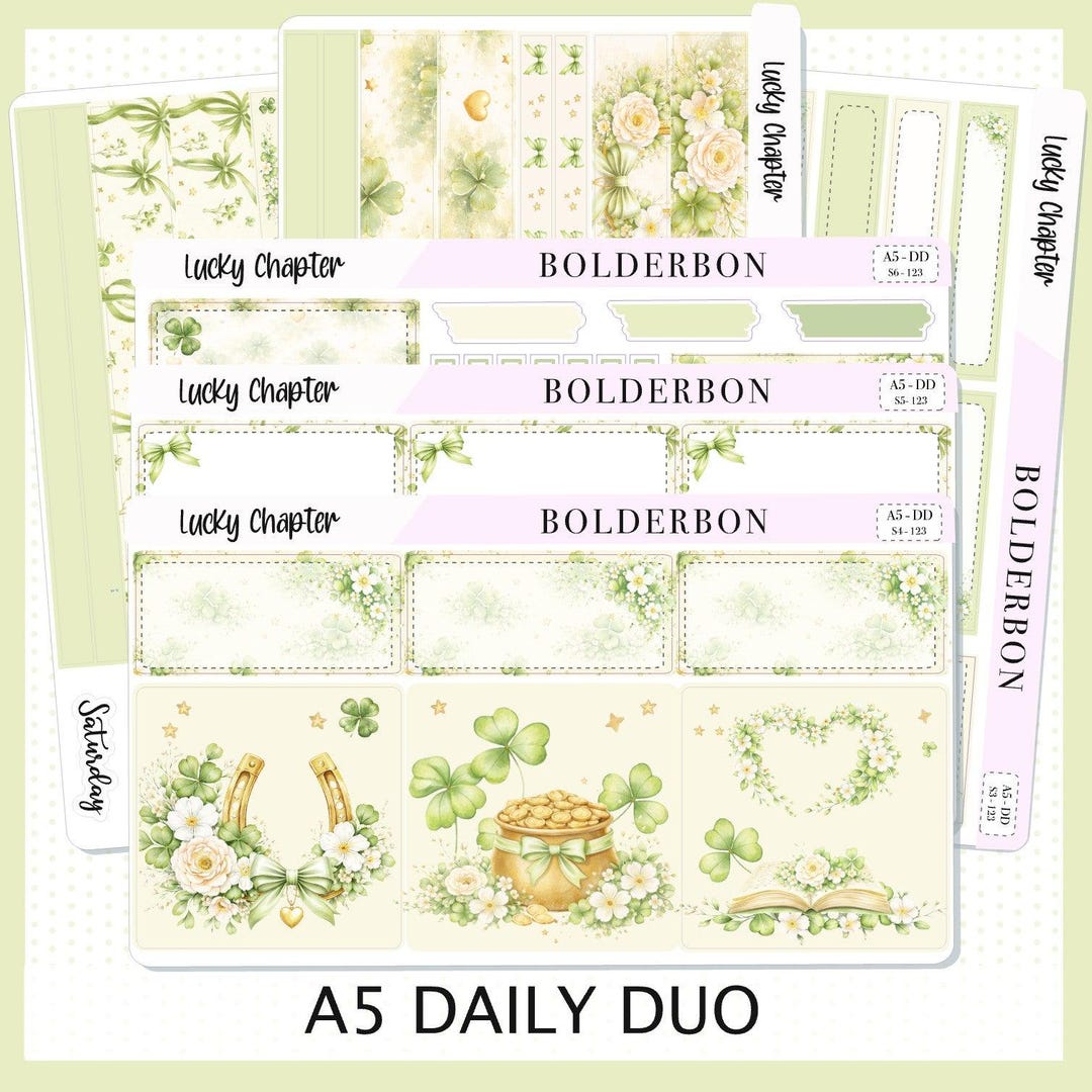 LUCKY CHAPTER A5 Daily Duo || EC Planner Sticker Kit - Etsy