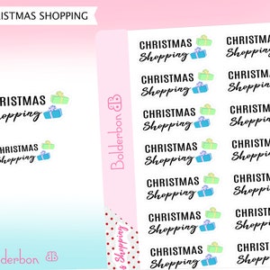 CHRISTMAS SHOPPING / Simpatici adesivi per pianificatore di Natale disegnati a mano, funzionali