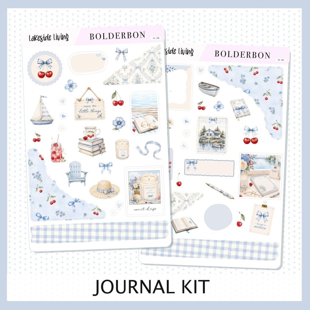 Lakeside Living • Journal Sticker Kit - Etsy