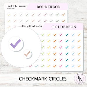 MINI CHECKMARK CIRCLES || Colorful & Aesthetic Planner Dots for To Do Lists, Habits, or Functional Planning