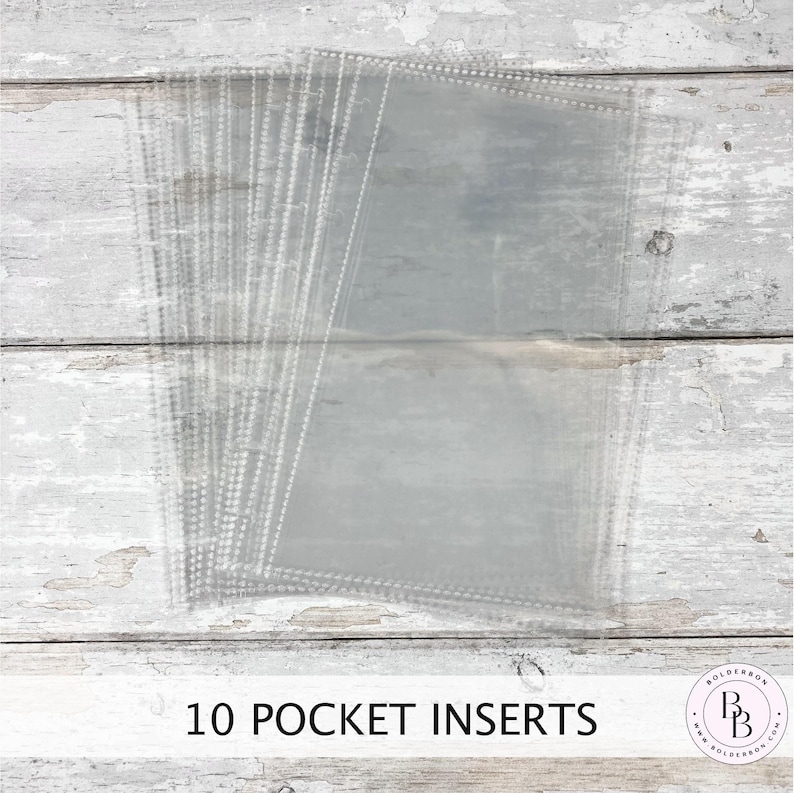 Single Pocket Inserts Discbound • Single or Set of 10 • Clear Storage ...