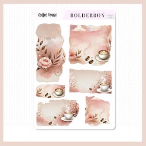 COFFEE HOUSE || Torn Pieces Journal Stickers