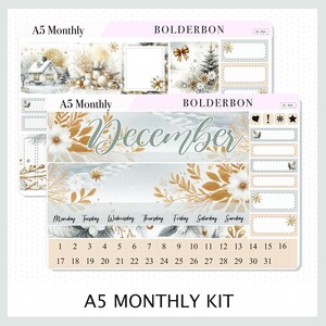 MAANDSET A5 DECEMBER || Plannerstickers voor Erin Condren