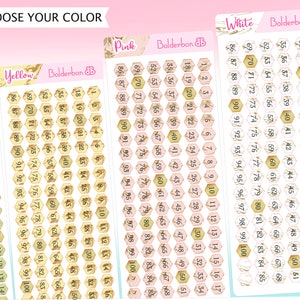 100 HEX NUMBER STICKERS | Marble Planner Stickers
