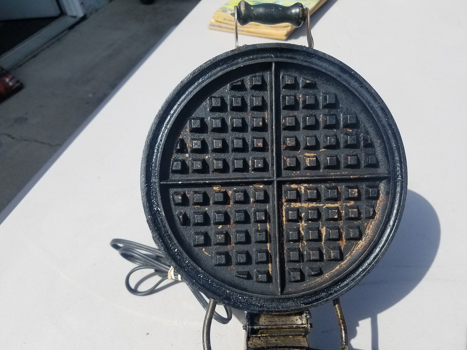 Antique Vtg Chrome Bersted Electric Waffle Iron Maker Works Etsy UK