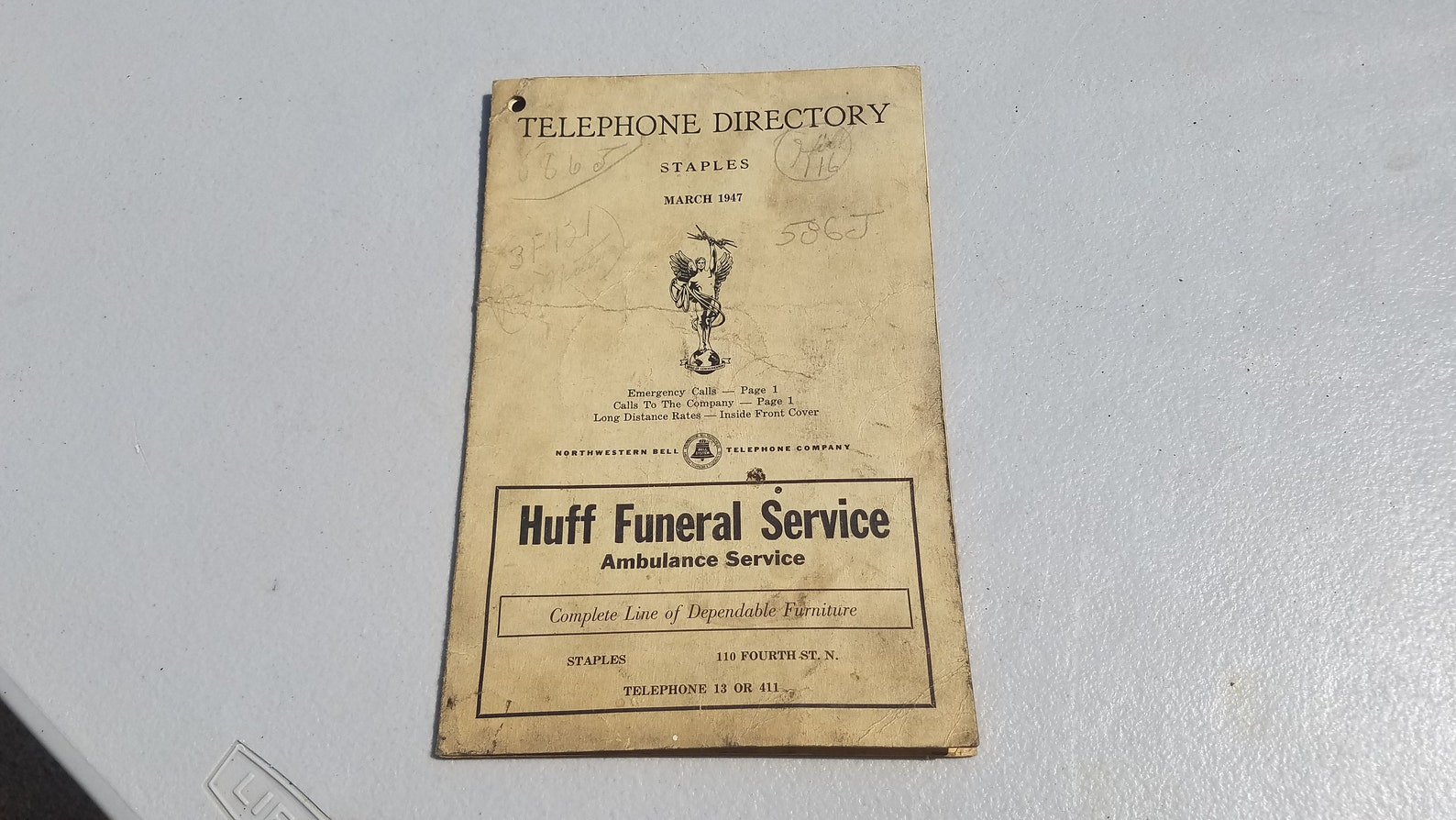 1947 Staples Minnesota Northwestern Bell Telephone Directory Etsy