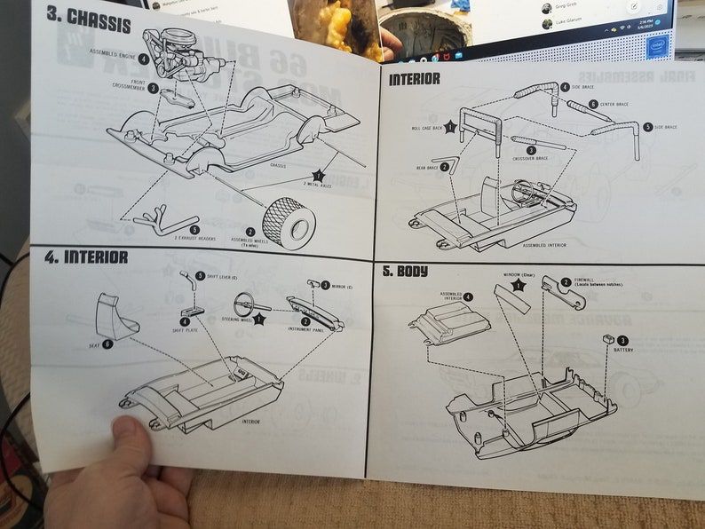 Vtg 1966 Buick Modified Stocker Model Car Instruction Sheet AMT Co. Etsy