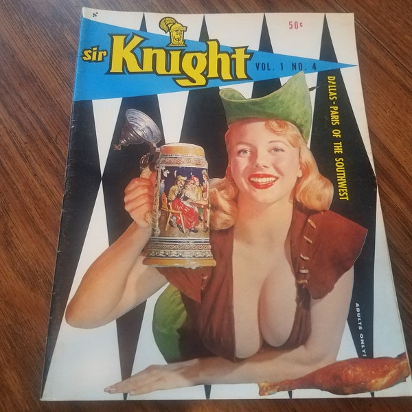 1958 Sir Knight Vol #1 No 4 Donna Long Nikki Pin Up Girls Gentleman's Magazine