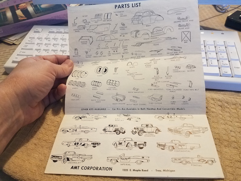 Vintage 1940 Ford Deluxe Coupe Model Car Instruction Sheet AMT Etsy