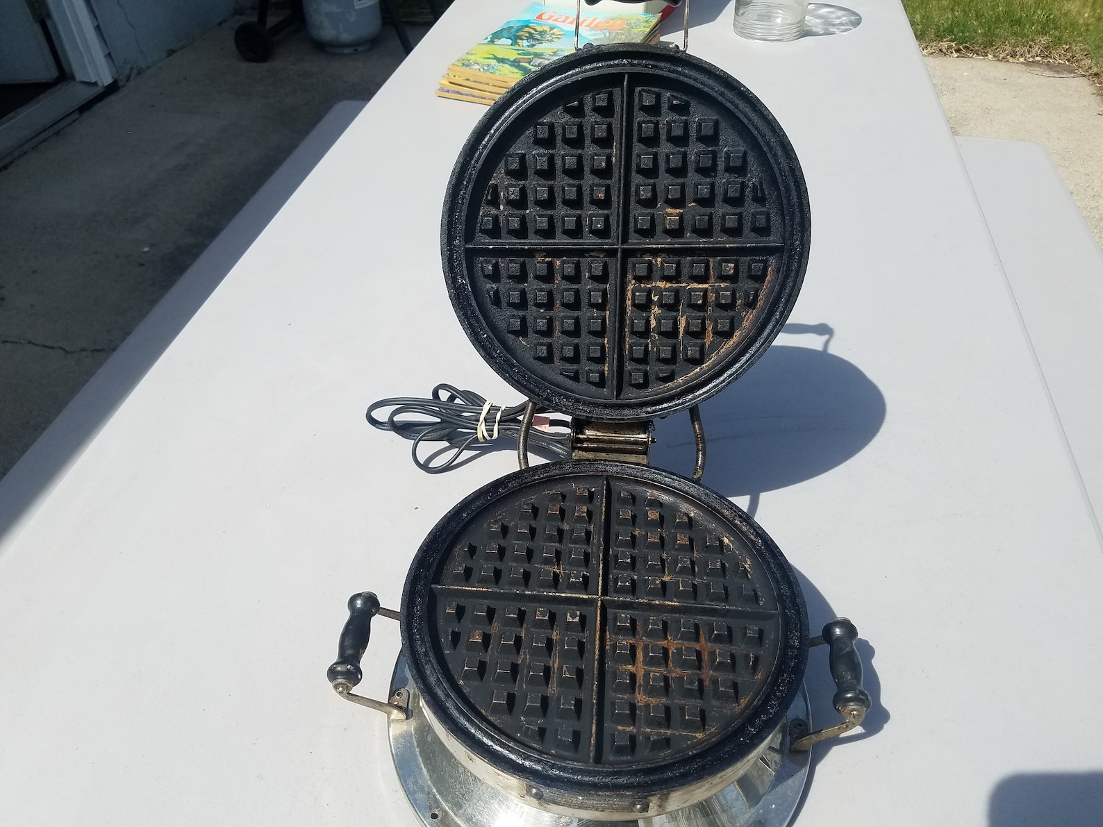 Antique Vtg Chrome Bersted Electric Waffle Iron Maker Works Etsy UK