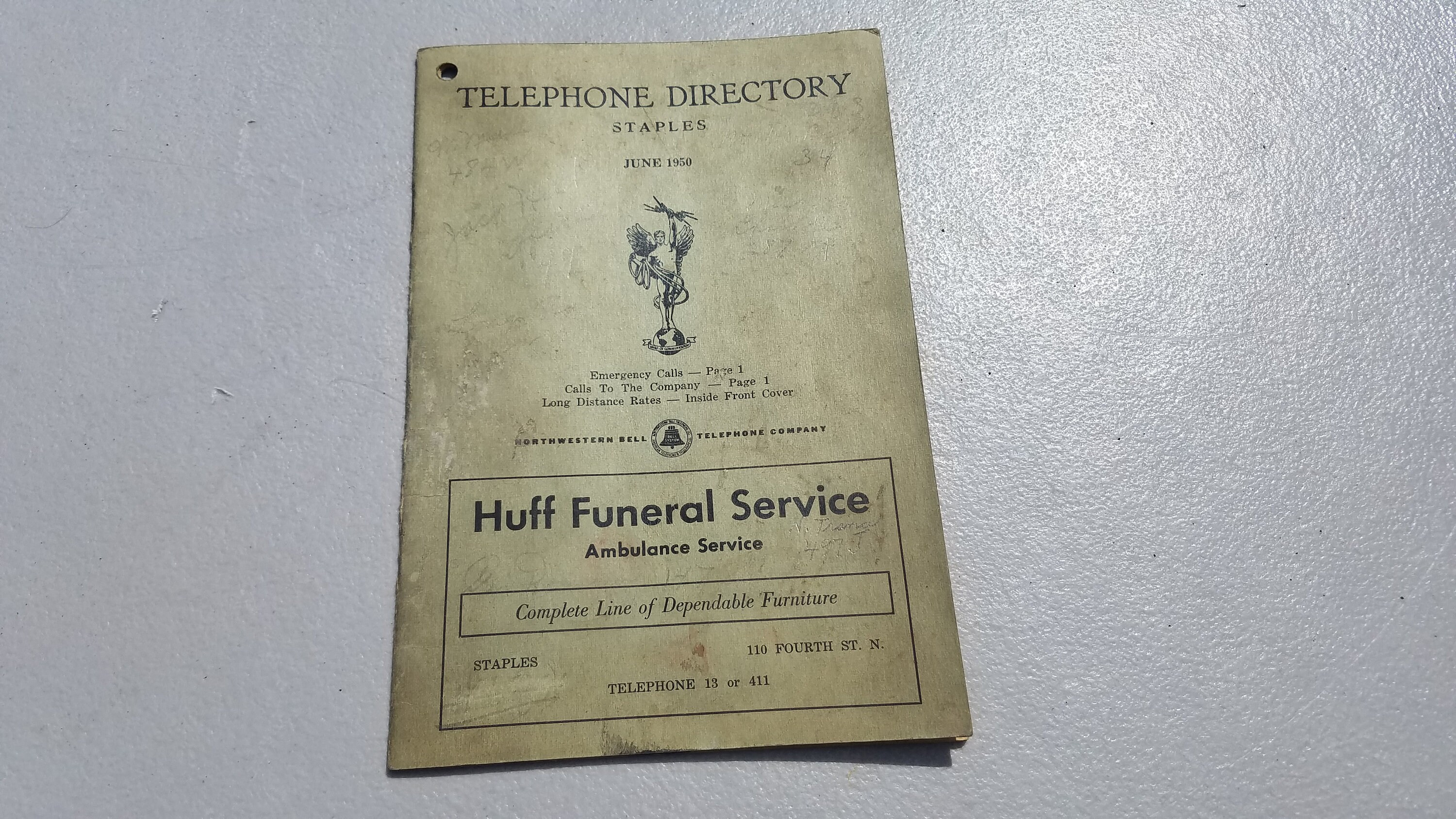 1950 Staples Minnesota Northwestern Bell Telephone Directory Etsy