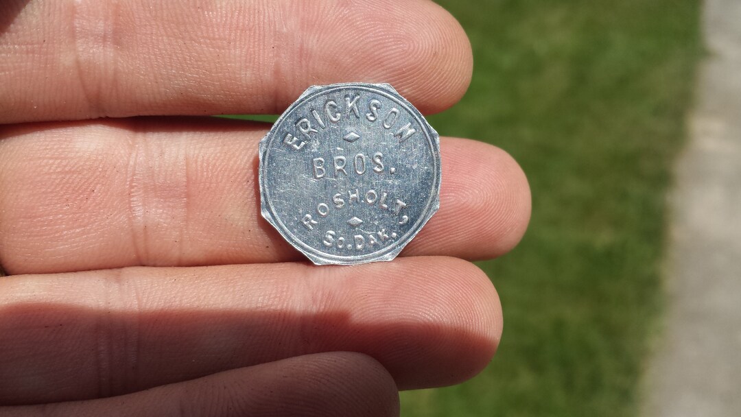 5 Five Cent Erickson Bros. Token Beer Tavern Bar Rosholt South Dakota Etsy