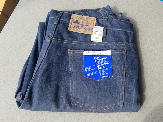 New Vtg 1980s Jcpenney Plain Pockets Over the Boot Jeans Men - Etsy New  Zealand