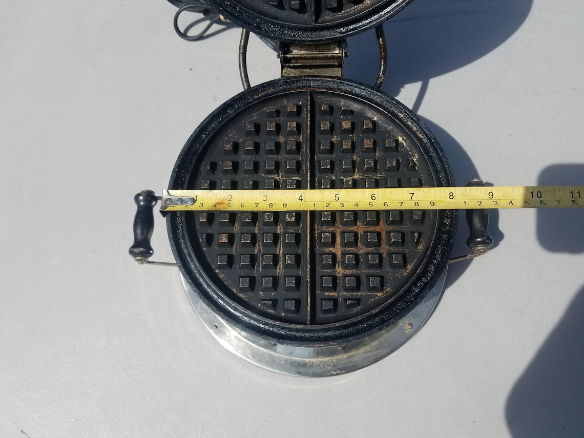 Antique Vtg Chrome Bersted Electric Waffle Iron Maker Works Etsy UK