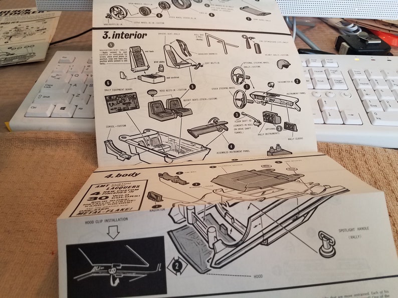 Vintage 1964 Ford Falcon Sprint Hardtop Model Car Instruction Sheet AMT