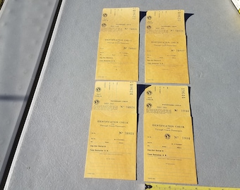 Vintage Lot of 4 Great Northern Railway Passenger ID Check Envelope Ticket Holders