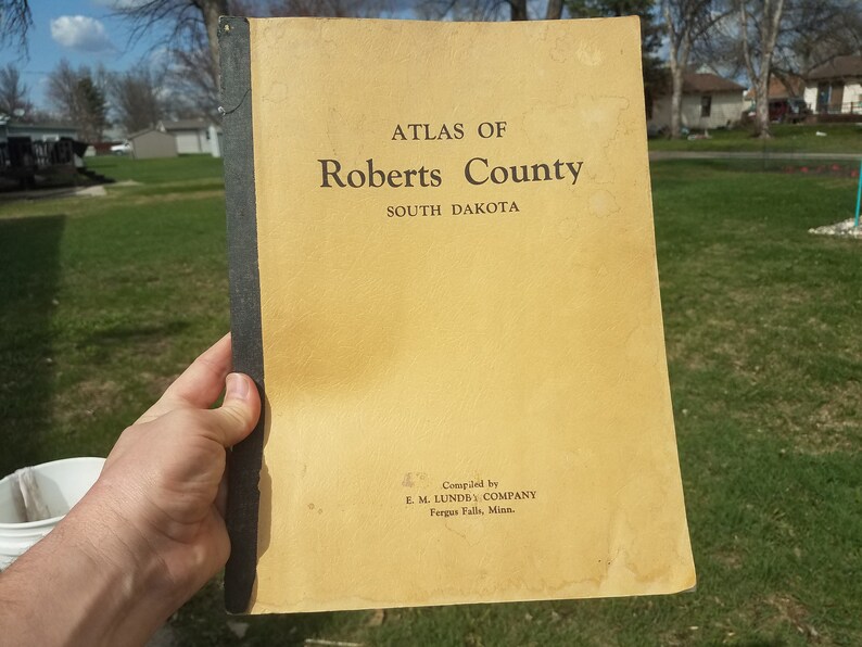 1958 Roberts County South Dakota Plat Book Rosholt New Effington Claire