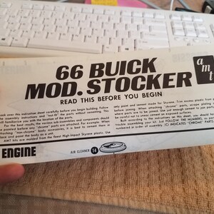 Vintage 1966 Buick Mod Stocker Model Car Instruction Sheet AMT Co.