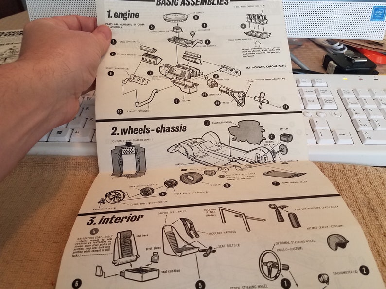 Vintage 1964 Ford Falcon Sprint Hardtop Model Car Instruction Sheet AMT