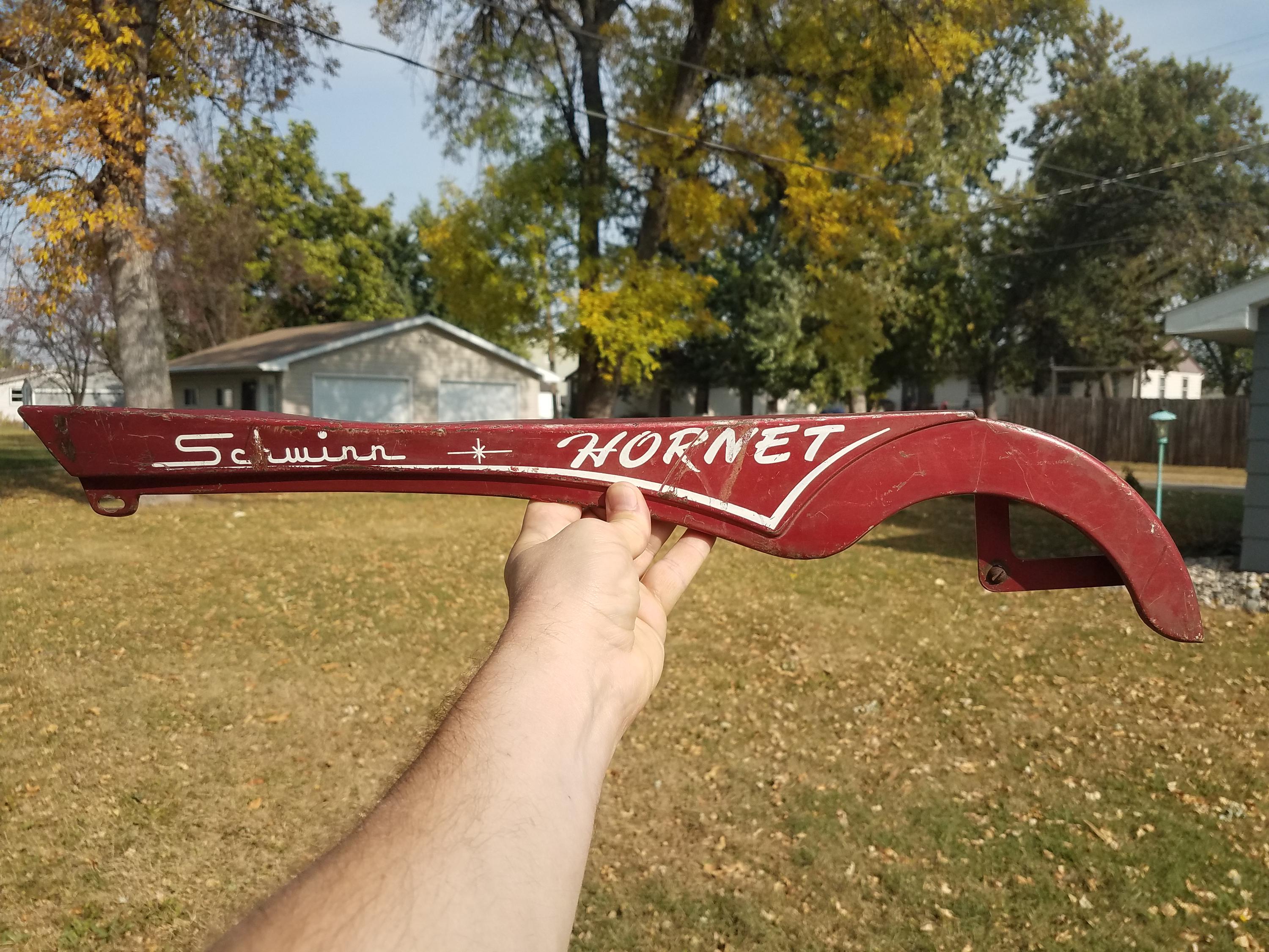 Vintage Schwinn Hornet Red Bicycle Chainguard Chain Guard