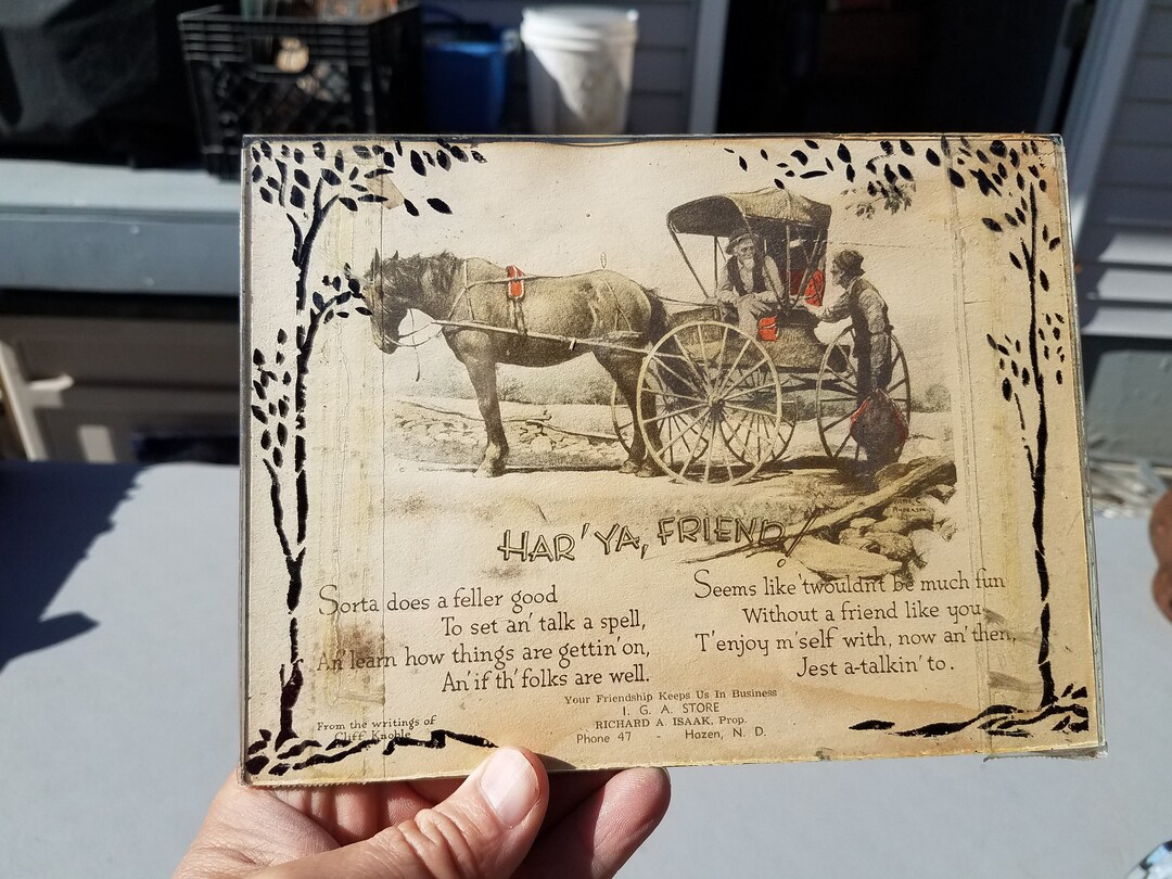 Vtg Advertising I.G.A. Store Richard Isaak Hazen North Dakota Grocery