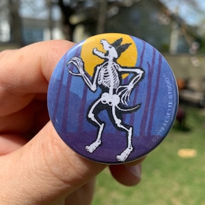 Werewolf Skeleton Button